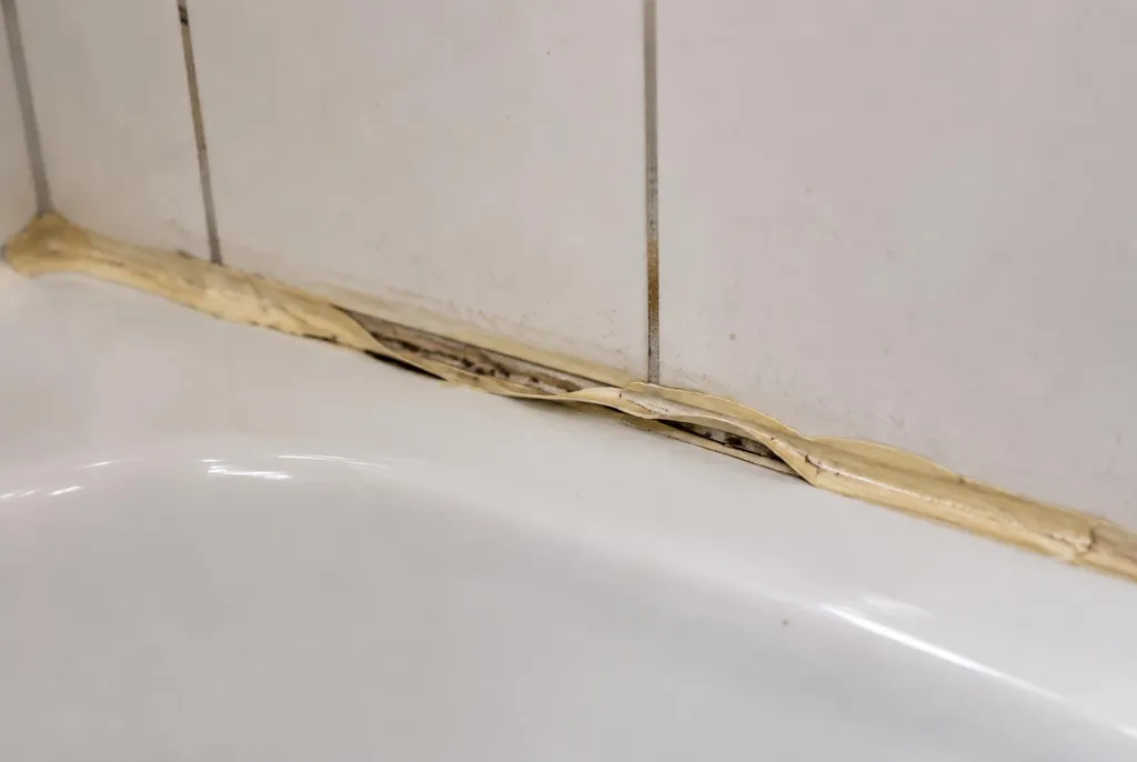 Kitbedrijf Hoofddorp – loslatende kit naast het bad